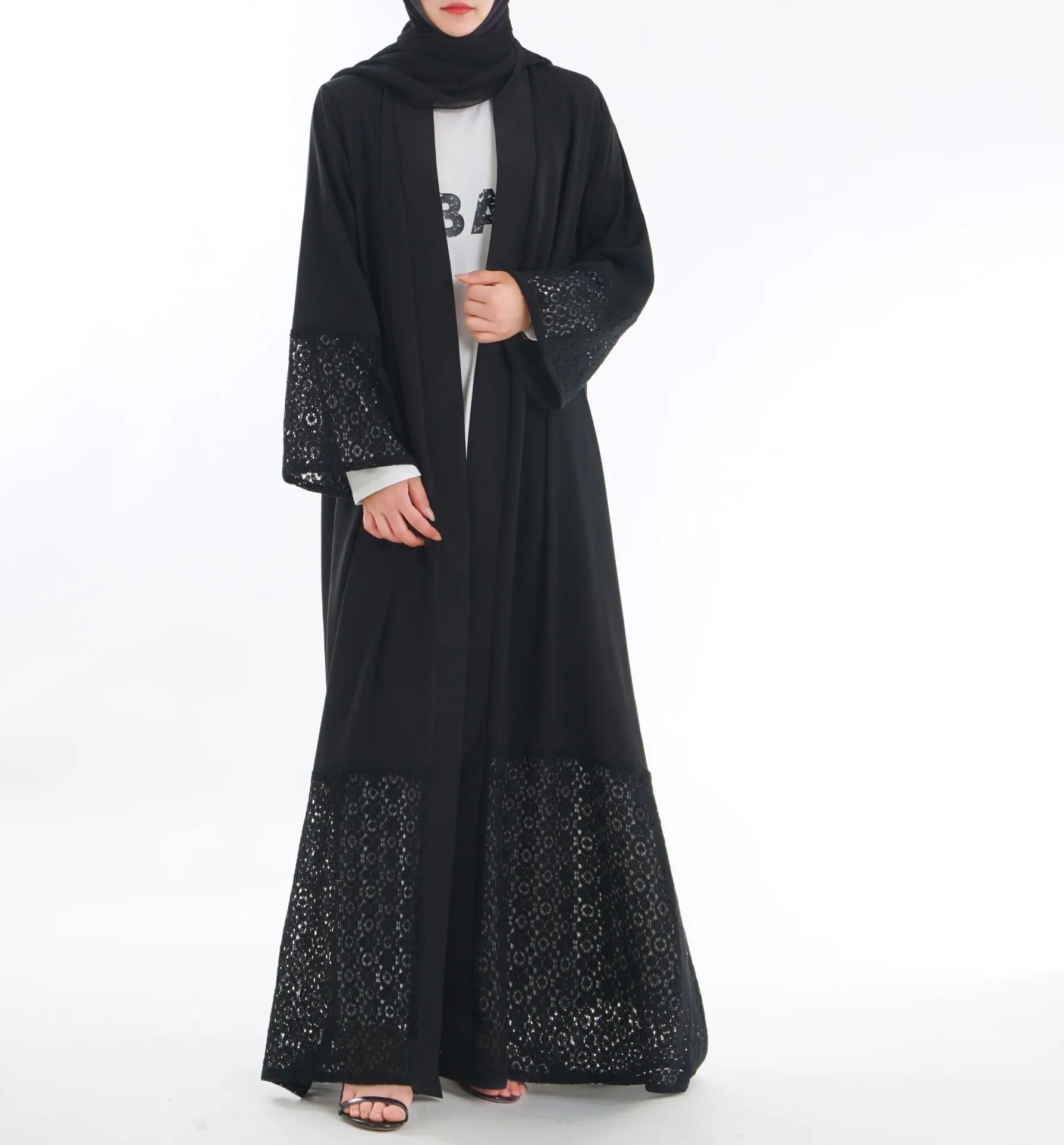 Мусульманское абайя Платье женское черное кимоно кафтан длинный исламский халат одежда Турецкий Рамадан большие качели Макси платья Jubah