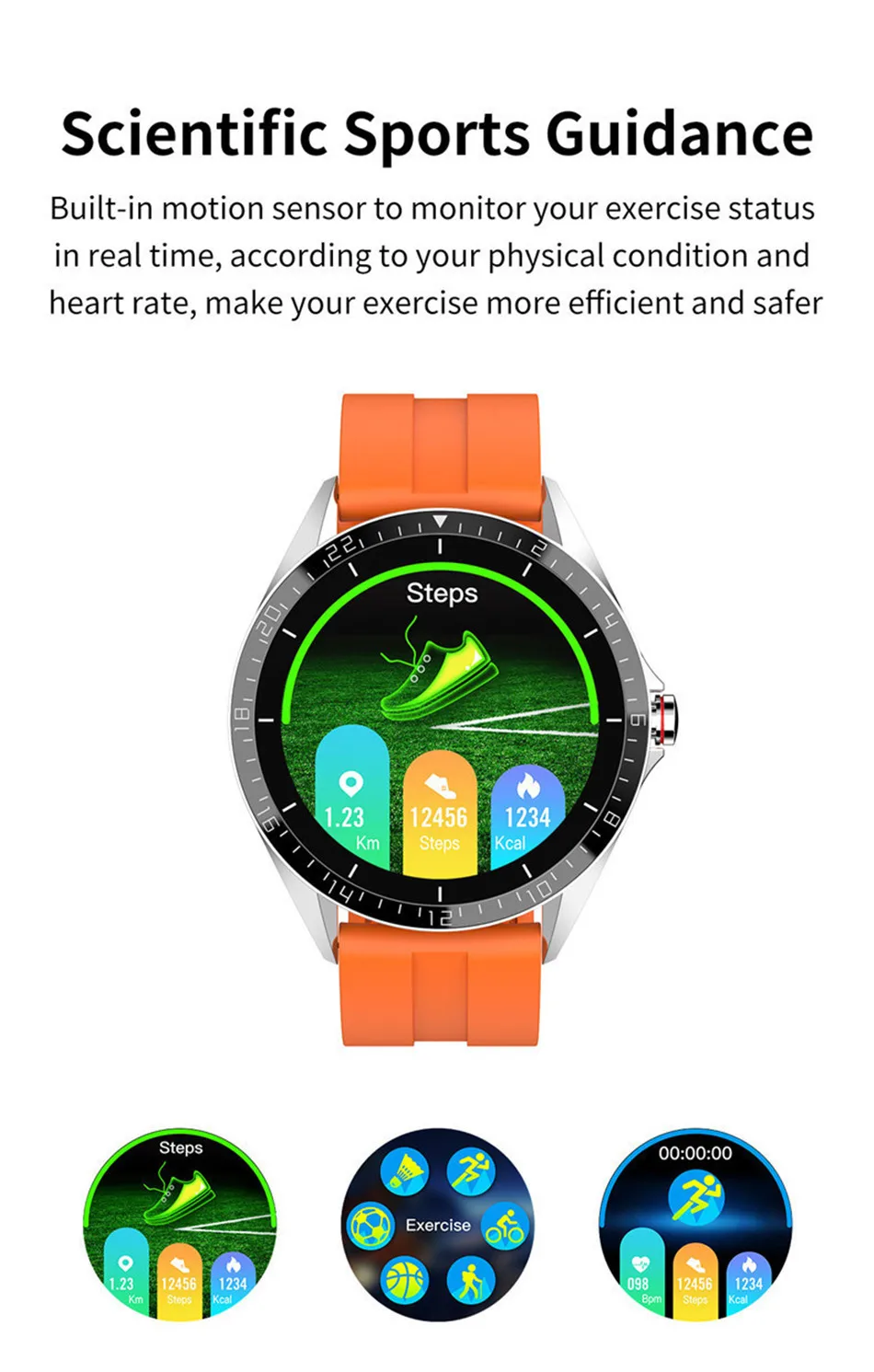 Montre intelligente hommes femmes Bluetooth