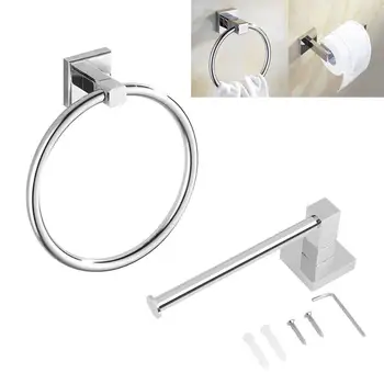 

Stainless Steel Bathroom Toilet Paper Holder Toilet Paper Roll Holder Toilet Paper Holder Paper Towel Holder Towel Ring Set