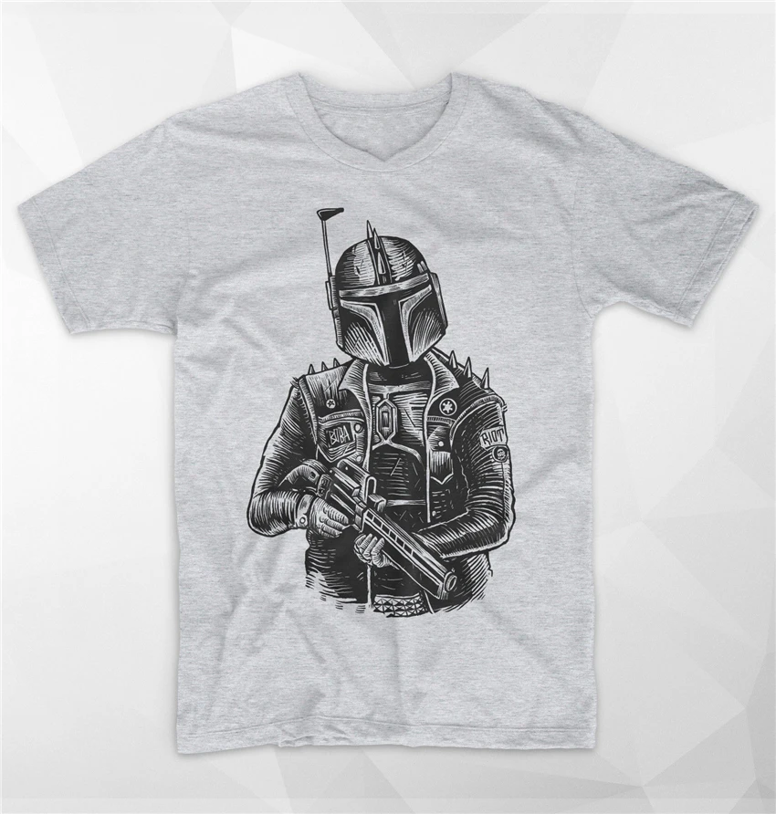 Звездные войны Boba Фетт футболка панк охотник за головами Хан Solo фильм йода Дарт