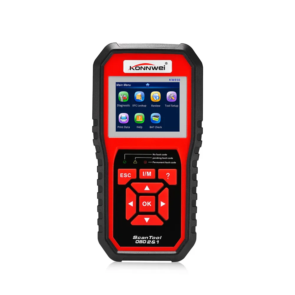 KONNWEI KW850 OBDII EOBD полный OBD2 инструмент диагностики автомобиля кВт 850 автоматический сканер OBDII PK AD310 NT301 обновление с RU/UK/BR