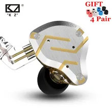 KZ ZS10 Pro металлическая гарнитура 4BA+ 1DD гибридные блоки HIFI бас наушники в ухо монитор наушники шумоподавление наушники KZ ZSN AS16