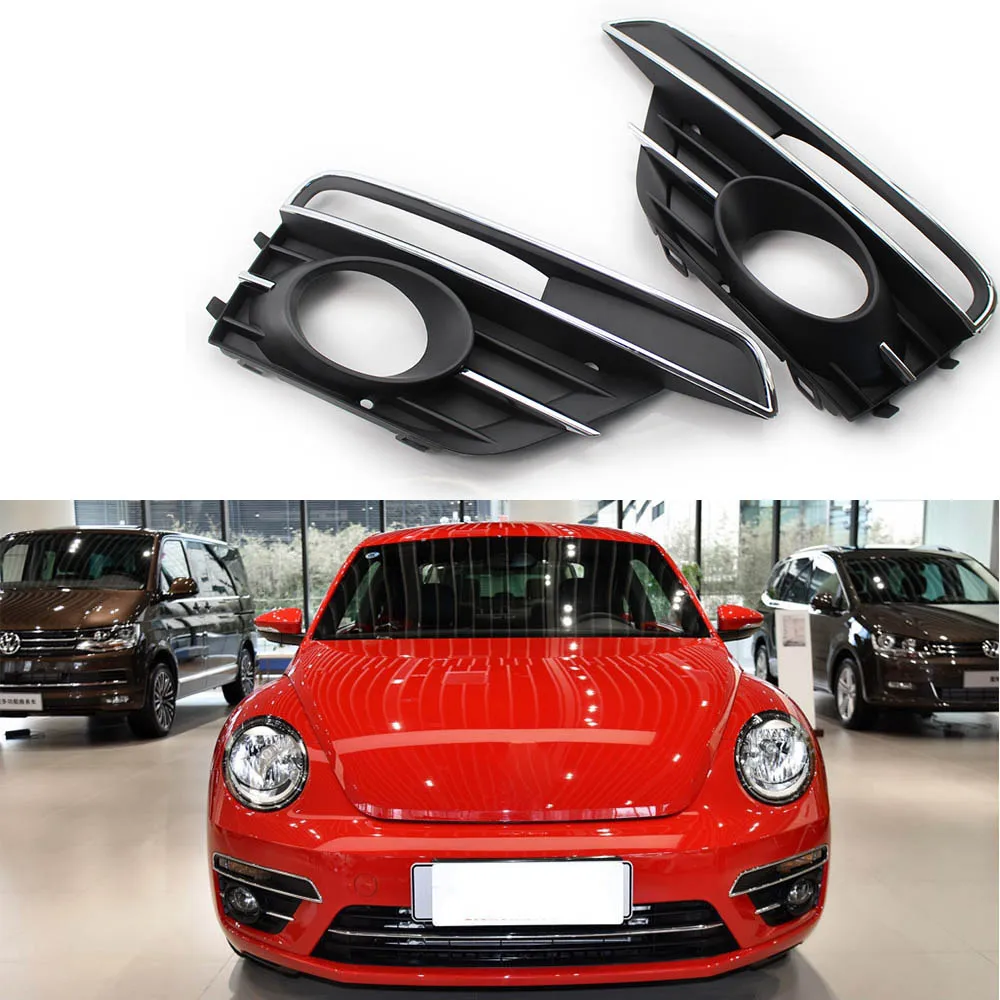

Front Bumper Fog light Grill Fit For VW Beetle 2016-2019 5C5854661J/2J