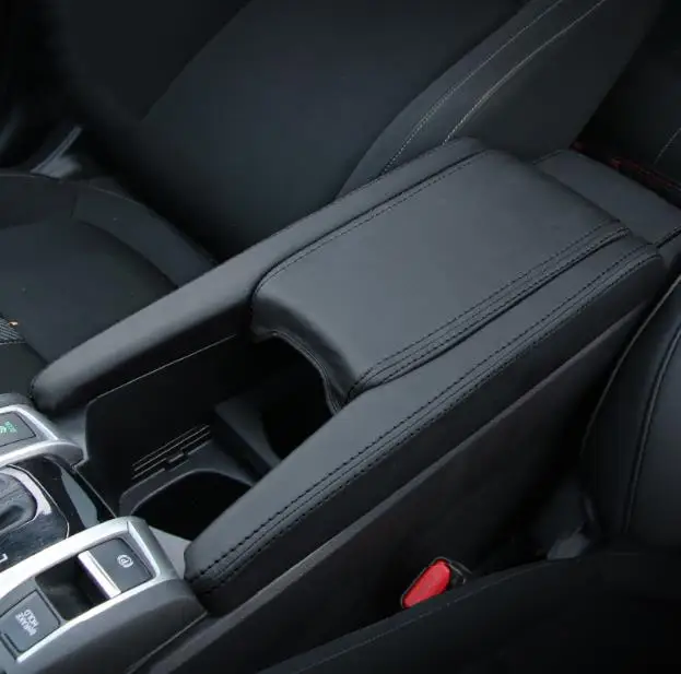 

Подлокотник для Honda Civic 10, 2016, 2017, 2018, из микрофибры и кожи, центральный ящик для хранения, кожаный чехол для салона автомобиля