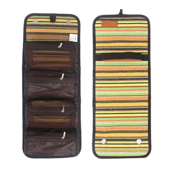 

Ethnic Organizer Foldable Large Capacity Outdoor Camping Storage Makeup Wash Bag With Handle Travel Zipper Fashion Cosmetic