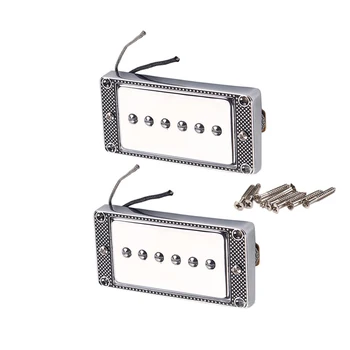 

2PCS Guitar Pickup Alloy Black Dot Frame Copper Guitar Pickup Set with Screw