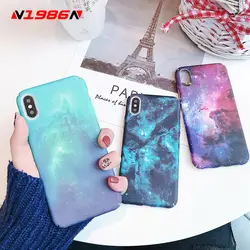 N1986N для iPhone 6 6s 7 8 Plus X XR XS Max чехол для телефона модный цветной светящийся Звездный небо Жесткий Чехол для iPhone X полное покрытие