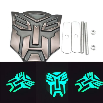 

Metal Grill Front Car styling Self-luminous after absorbing light Transformers Autobot Emblem Badge Grille Accessories