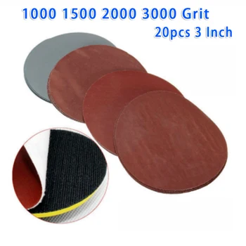 

20x Hook Loop Polishing Grinding Sandpaper Sanding Disc 1000 1500 2000 3000Grit