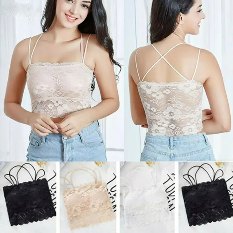 Женщины Спагетти ремень без рукавов Cami жилет майка блузка кроп Топы Camisole