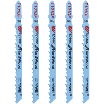

2020 New 5 Pcs T101DF Bi-metal T-Shank Jigsaw Blades Cutting Tool Clean For Hardwood