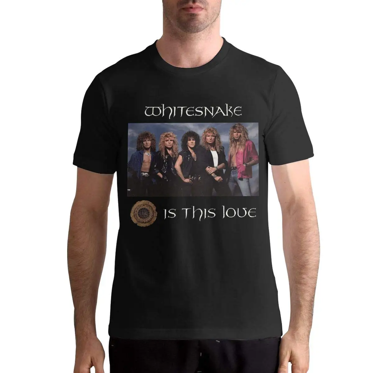 

Amy A McLeod Whitesnake Men's Round T-Shirt Cheap Sale 100 % Cotton top tee