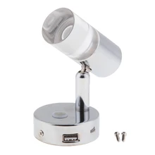 Лодка 12 V/24 V 3W Светодиодная лампа для чтения сенсорный выключатель с usb-портом