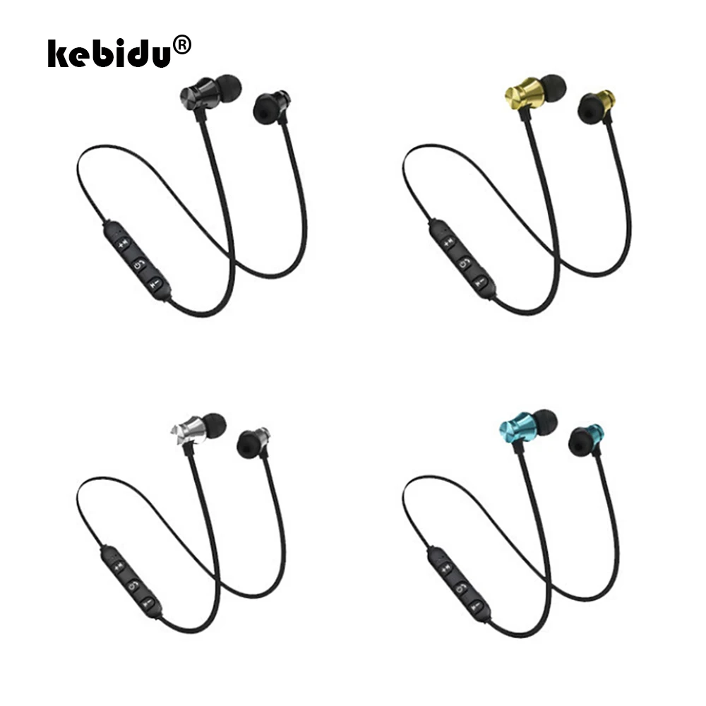 Kebidu, Bluetooth, встроенный микрофон, 4,2, наушники с магнитным притяжением, гарнитура, Спортивная, водонепроницаемая, с зарядным кабелем, наушники для iPhone