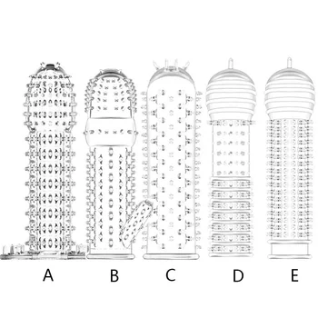 5 Pcs Sex Toys Condom Goods For Of Adult Extender Sleeve For Penis Delay Ejaculation Intimate Goods Sex Shop 2