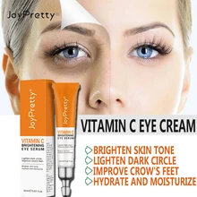 

JoyPretty Vitamin C Eye cream Whitening Dark Circles Removal Fade Eye Bags Anti Wrinkle Serum Brightening Moisturizing Eye Care