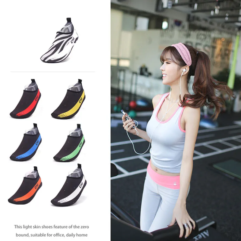 

Men And Women Ultra-Light Sandals Upstream Snorkeling Diving Anti-Tie Anti-slip Swimming Shoes Red Foot Patch Skin Breathable So