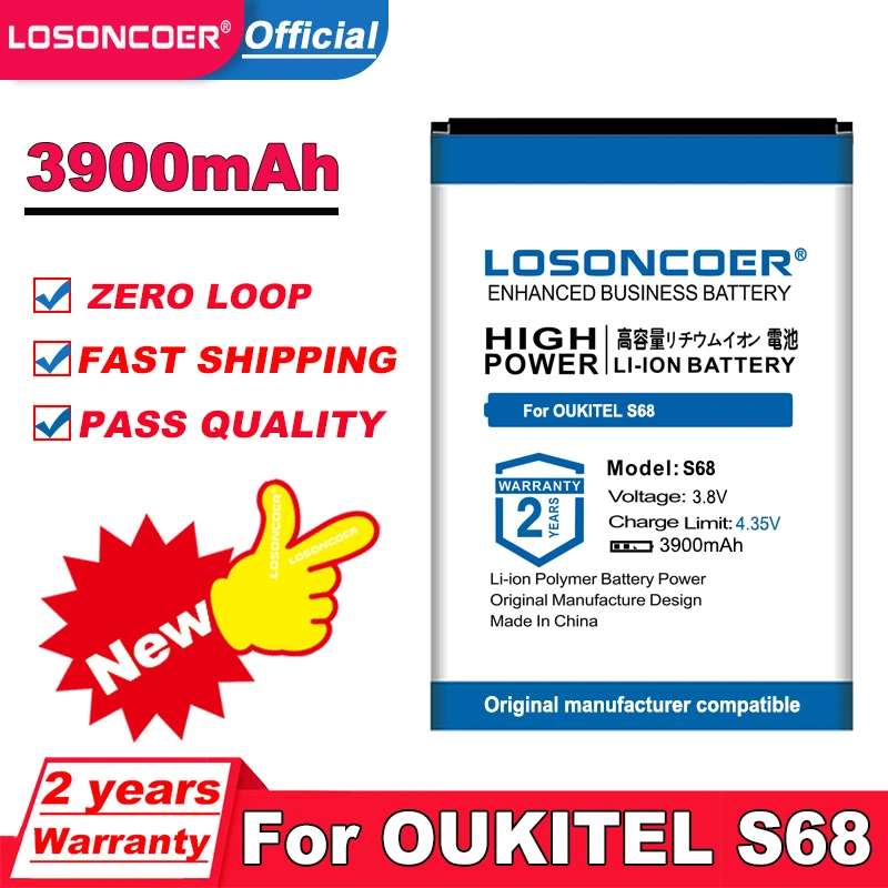 LOSONCOER 3900mAh For OUKITEL S68 Battery C16 Pro Mobile Phone | Мобильные телефоны и аксессуары