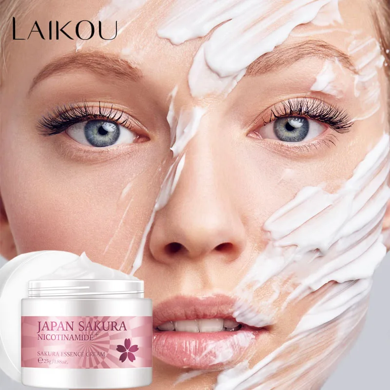 

LAIKOU Cherry Blossoms Face Cream Hyaluronic acid Moisturizing Nicotinamide Vitamin C Whitening Anti-aging Firm Brighten Skin