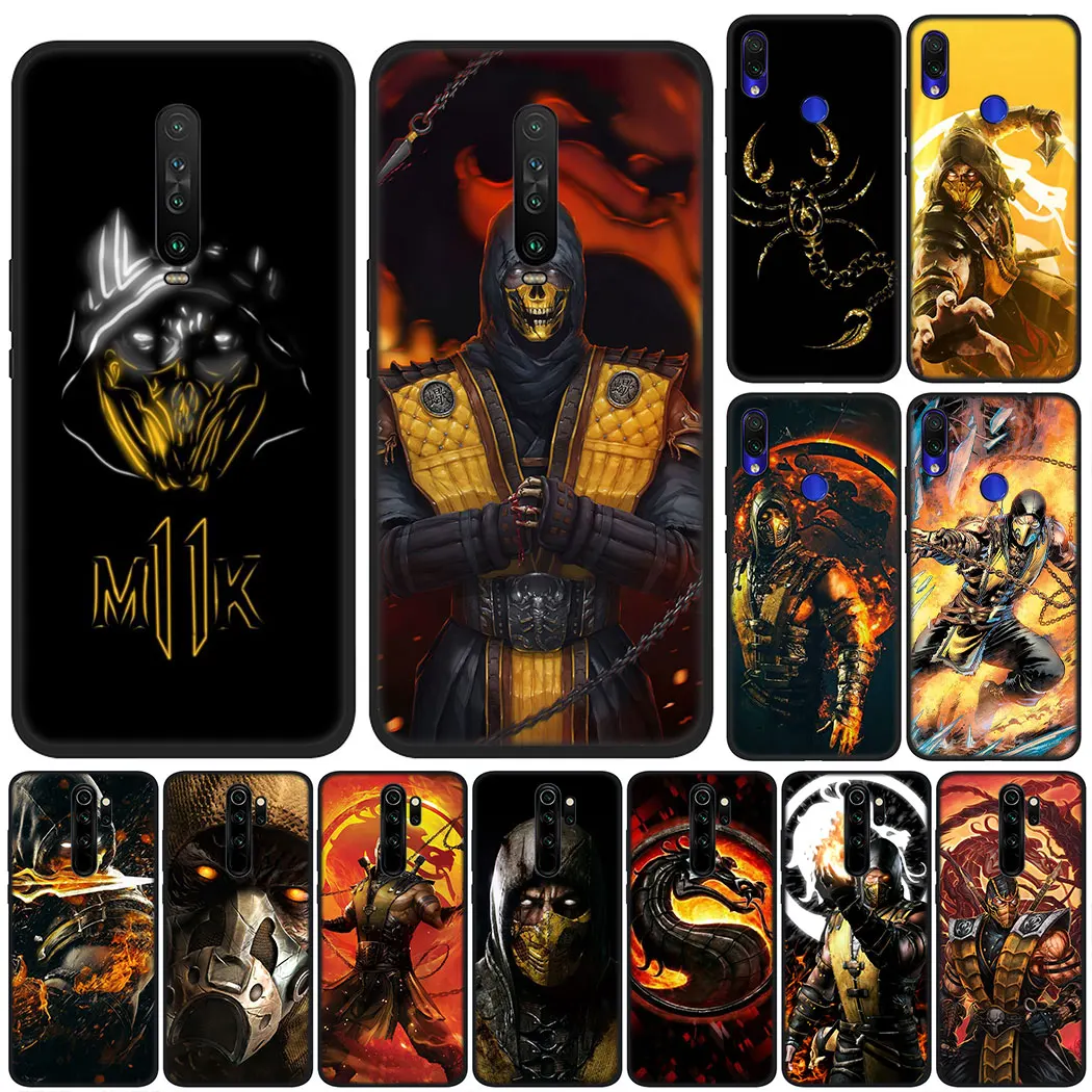 Мягкий силиконовый чехол Mortal kombat Scorpion для Xiaomi Redmi Note 9 8 7 6 5 Pro Max 9S 8T 5A Prime 4X телефона |