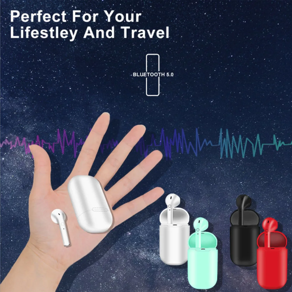 Мини 5,0 Bluetooth стерео одно ухо беспроводные наушники стерео наушники с микрофоном зарядная коробка для всех смартфонов iPhone