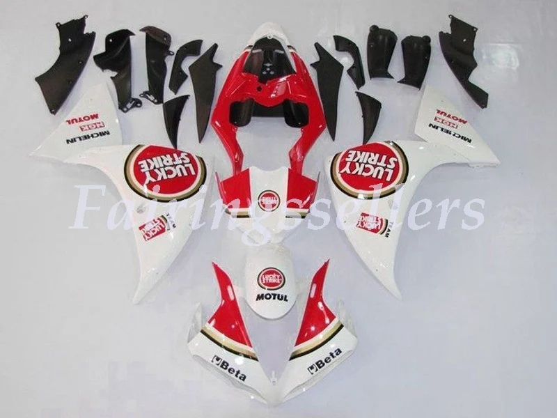 Black and red 4 бесплатные подарки ABS полном баке обтекатель, пригодный для Yamaha YZF1000 R1 2009 2010 2011 2012 YZF R1 обтекатели комплект серебристо-белый - Цвет: Black and red
