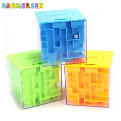 Новый 3D лабиринт Копилка скорость магический куб лабиринт-головоломка игра Лабиринт прокатки Магнитные Детские игрушки для детей лучшие