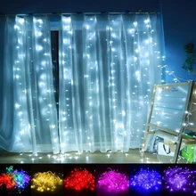 Curtain Lights,LED Twinkle Lights 3*3M/6*3M Curtain Icicle Lights With 8 Modes Controller for Holiday,Party,Outdoor Wall,Wedding