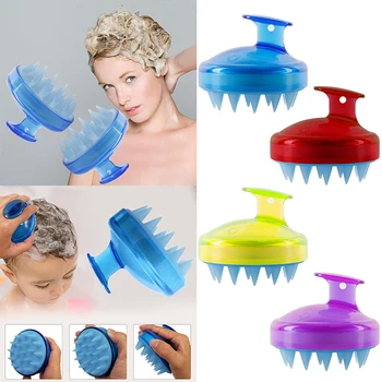

Washing Hair Massager Combs Round Plastic Shampoo Scalp Shower Body Beard Shampoo Brush Hair Styling Tools