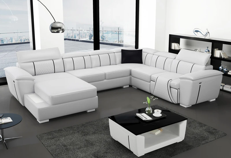 New Modern Leather Sofa 7 Seater Leather Sofa For American USA Australian Style