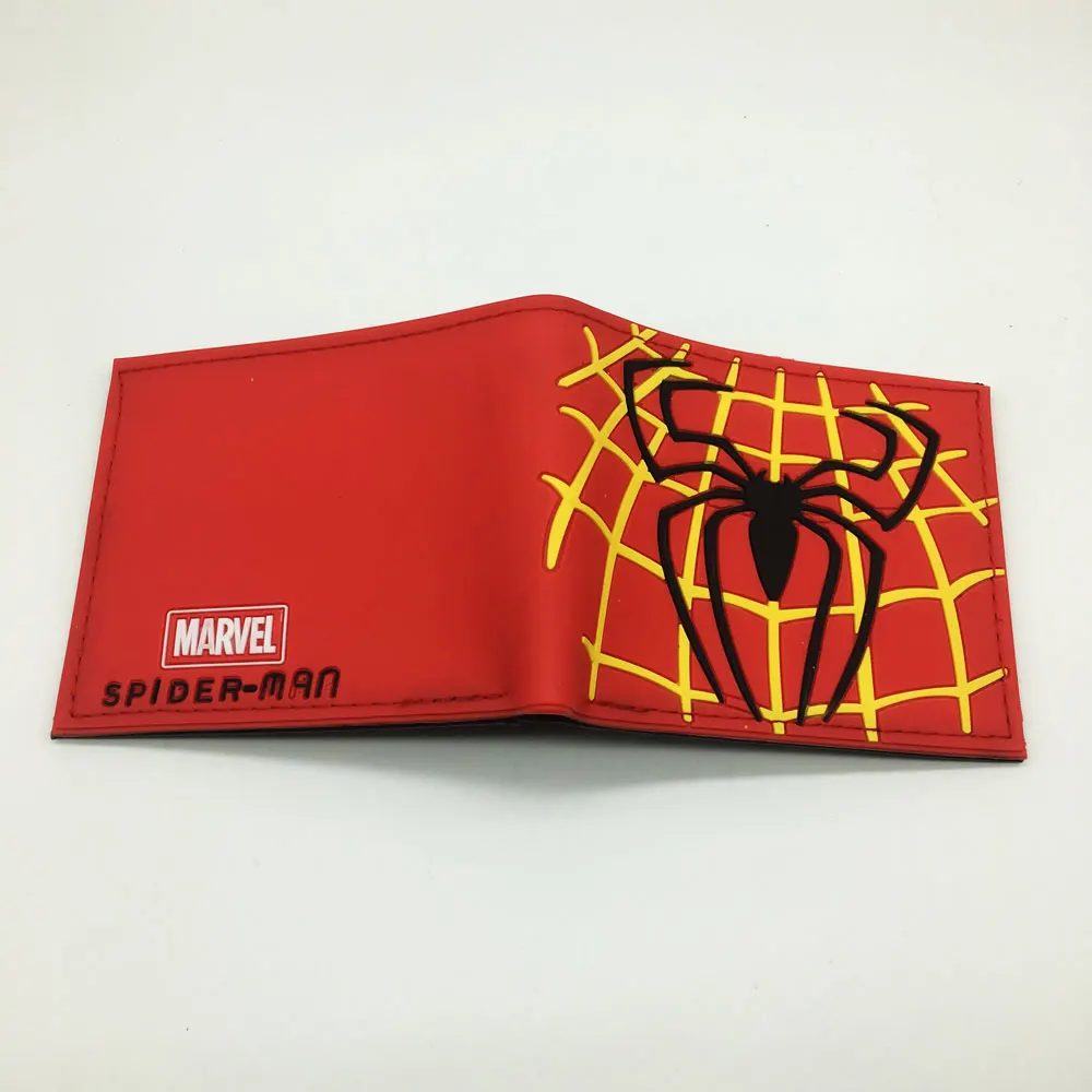 Популярный супер герой Аниме Бумажник Мстители герой Человек-паук кошелек милый мальчик-паук кошелек с человеком-пауком и кошелек кожа