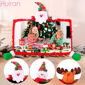 

Huiran Christmas Santa Claus Snowman Elk Computer Cover Merry Christmas Decorations For Home Xmas Ornaments Gifts Kids Navidad