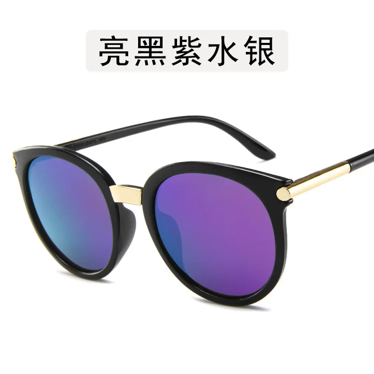 

8230 Retro circular spectacle frames for men and women with flat lens sunglasses