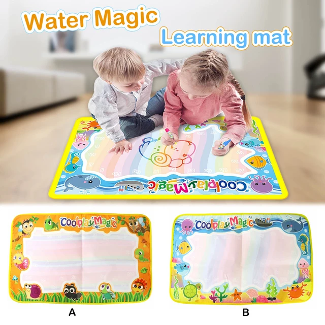 59x36cm Magic Reusable Water Drawing Mat Painting Doodle Mat Carpet with  2PCS Pens for Kids Children Early Educational Toys