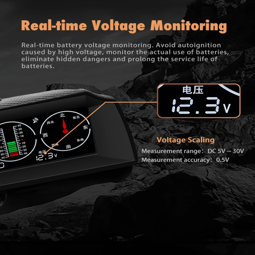 New Go-2 Gps Car Head Up Display Speed Slope Meter Inclinometer Compass Automotive Hud Pitch Tilt Angle Protractor Clock Latitud