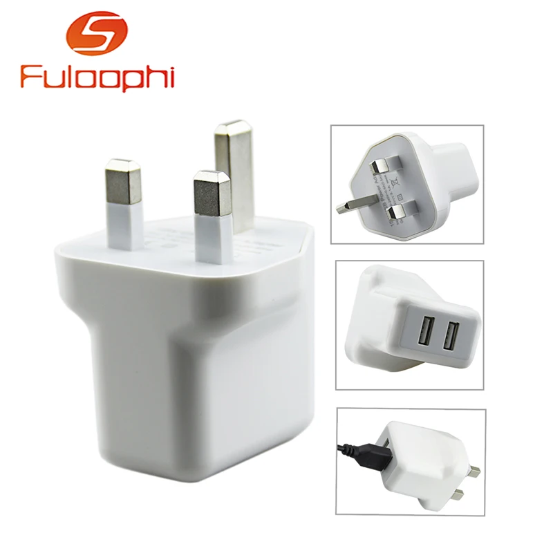 Настенное зарядное устройство с двумя USB портами и вилкой Стандарта