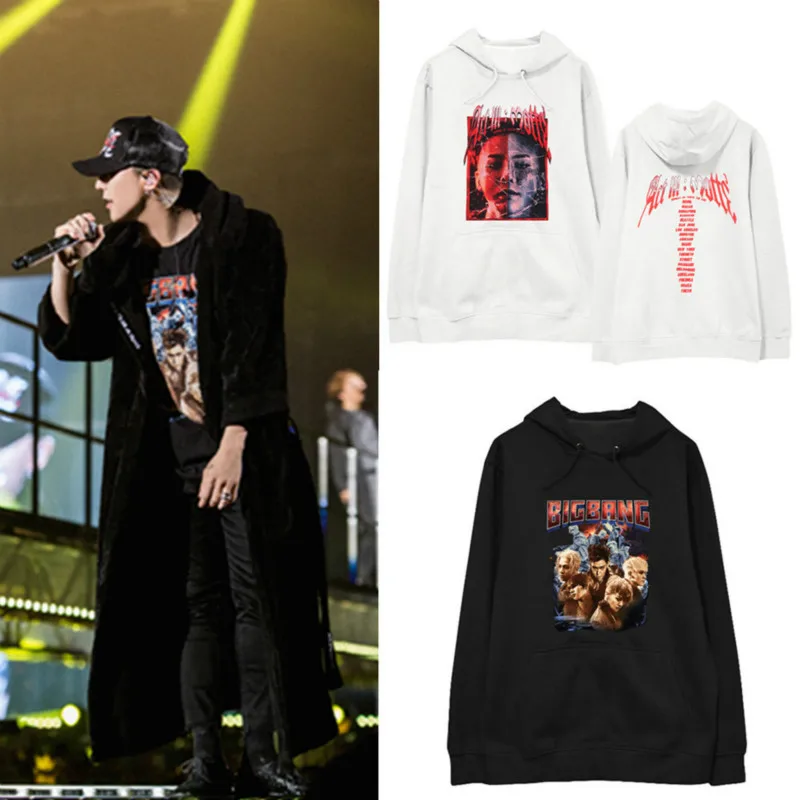 Kpop Bigbang G Dragon Concert With The Same Clothes Pullover Hoodie Plus Velvet Thin Street Fashion Men And Women Hoodies Sweatshirts Aliexpress