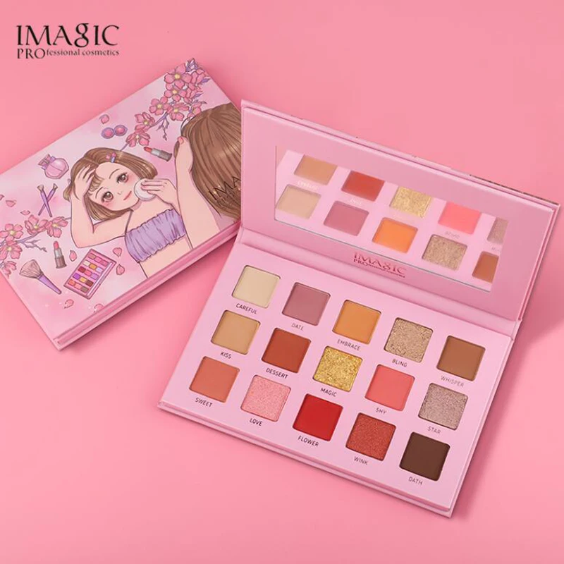 Серия IMAGIC Girls 15 цветов блестящие матовые водостойкие тени для век палитра теней