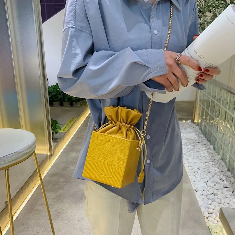 Gykaeo Fashion Drawstring Bucket Women Purses Bags Small Flap Ladies Handbags Box Shape Crossbody Bags For Women 2019 Sac A Main Gykaeo Fashion Drawstring Bucket Women Purses Bags Small Flap Ladies Handbags Box Shape Crossbody Bags For Women 2019 Sac A Main