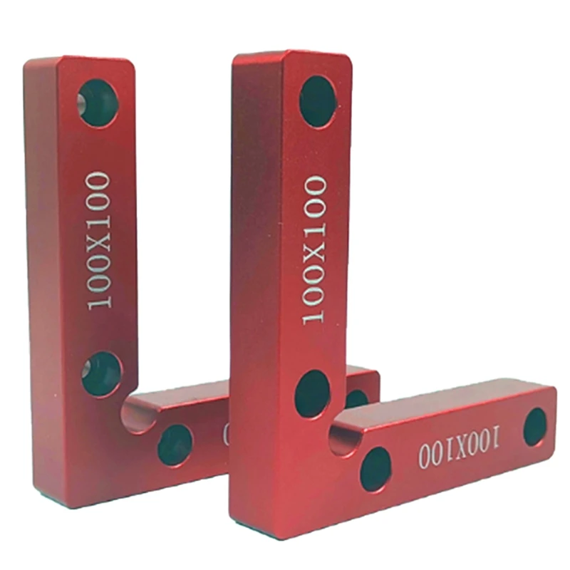 

90 Degree Positioning Squares 100x100Mm Aluminium Alloy Right Angle Clamps Woodworking Carpenter Tool L Block Square