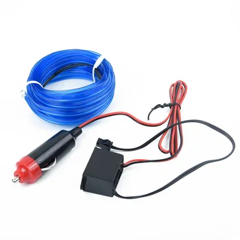 

Car LED Lights 4 Meter Lamp Bright Blue Decoration Center Console Charger Inner