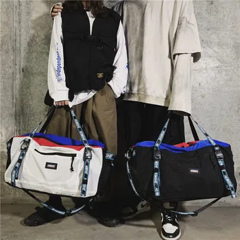 

2020 New Nylon Waterproof Outdoor Large Capacity Short Travel Package Single Shoulder Portable Hit Color Large Pack B753