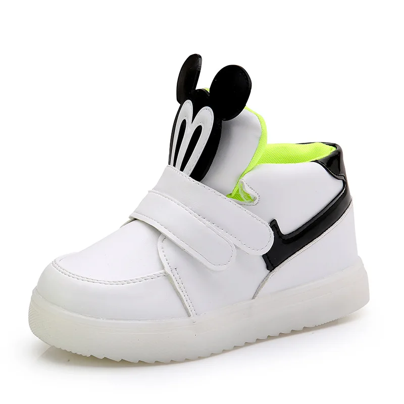 

Children's Shoes Luminous Sneaker For Boys Autumn Child Slight Shoes Girl Mickey Sneaker LED Light Up Luminous Shoes Girl Tennis