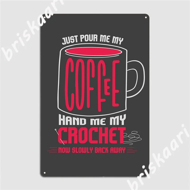 Just Pour Me Coffee Hand Metal Sign Painting Decor Club Home Printing Home Tin Sign Poster