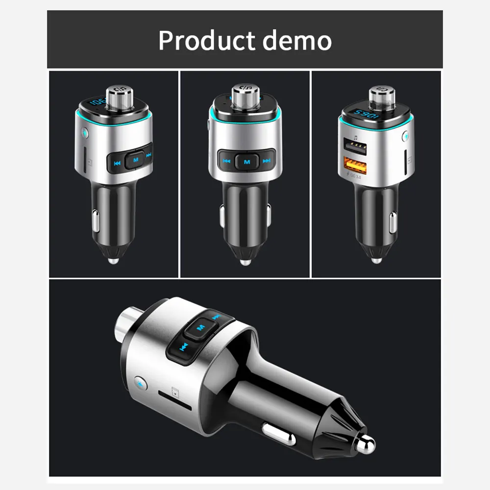 DC 12-24 В адаптер автомобильный fm-передатчик AUX Стерео Bluetooth 4,2 двойной USB QC3.0 Быстрая зарядка WMA mp3-плеер Handsfree TF карта 32G