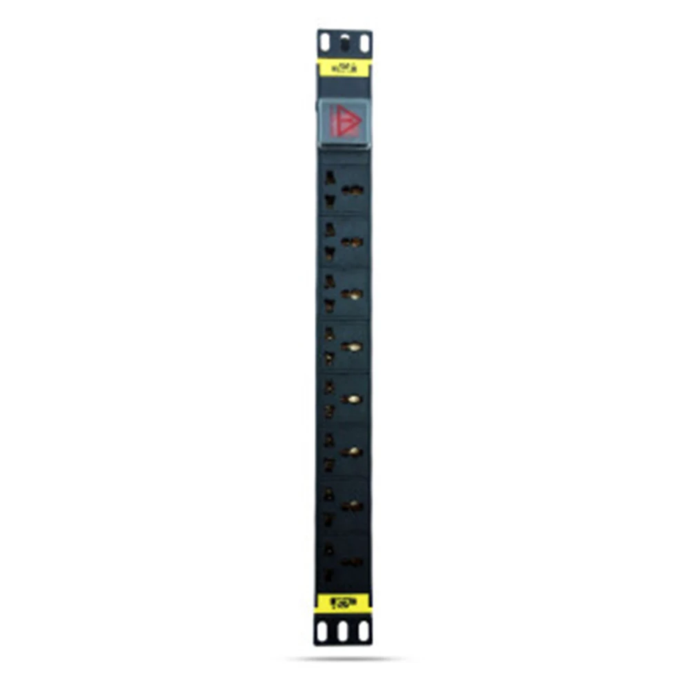 1U PDU Power Strip стойка сетевого шкафа розетка 16A алюминиевый сплав 8 Way универсальные