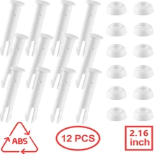 

12Pcs ABS Pool Joint Pins 2.16/2.36inches Cap Set Seals With 12 Replacement Rubber Seals For Swimming Pool Replacement Parts