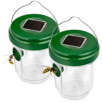 

Solar Powered Bee Traps PP+AS Insect Catcher Wasp Trap for Outdoor Flying Bee Hornet Catcher