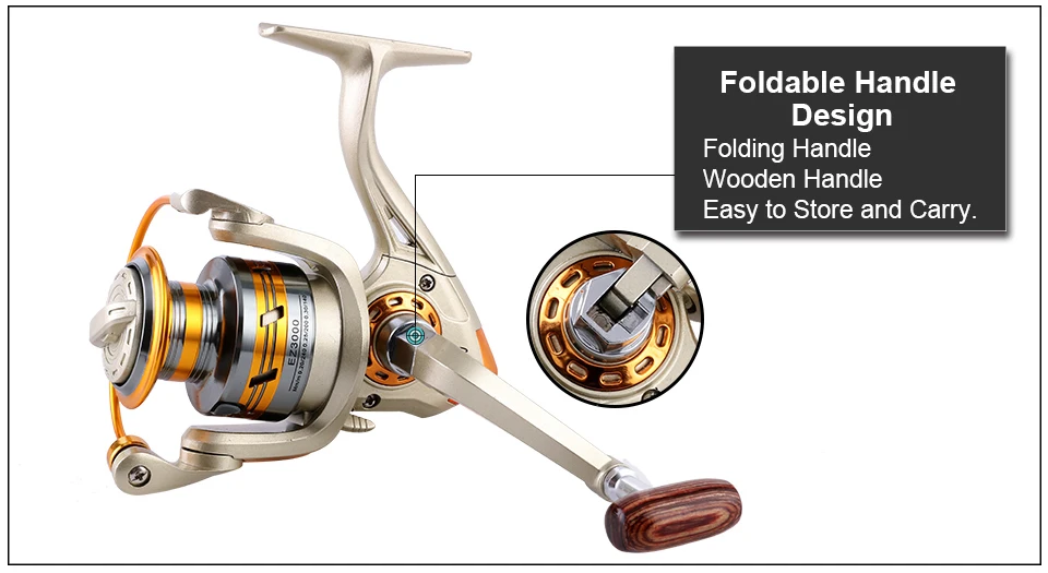 GLUREE Fishing Spinning Reel Carp Fishing Reel 12BB 5.21 Metal Line Cup LeftRight Handle FreshSaltwater Wheel EZ1000~EZ6000 (16)