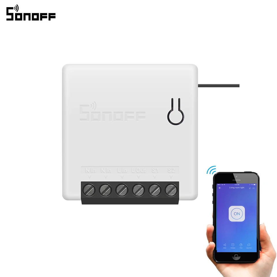 Sonoff Мини DIY приложение умный пульт дистанционного управления таймер расписание голосовое включение статус DIY Режим двухсторонний Wifi умный переключатель умный дом